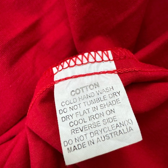 Australian brand, Yoshi Jones, red/black sleeveless wrap around dress with tie. - Picture 5 of 5